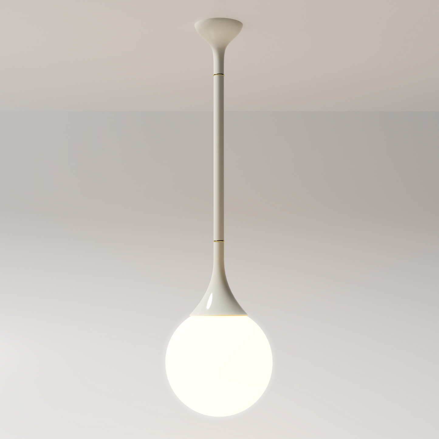9351 Gloss White MOONDROP Pendant 36" x 10"