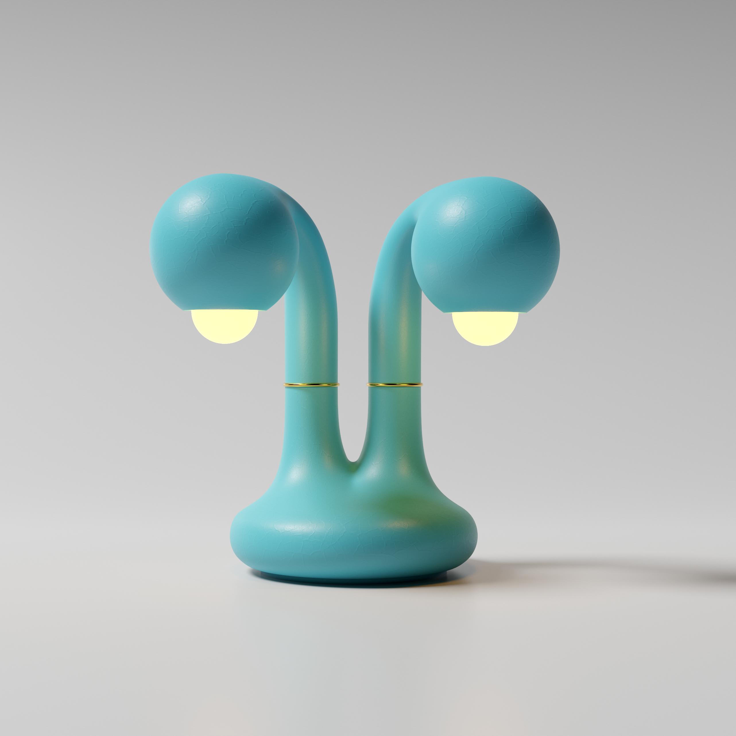 Robin's Egg 12" 2-GLOBE TABLE LAMP