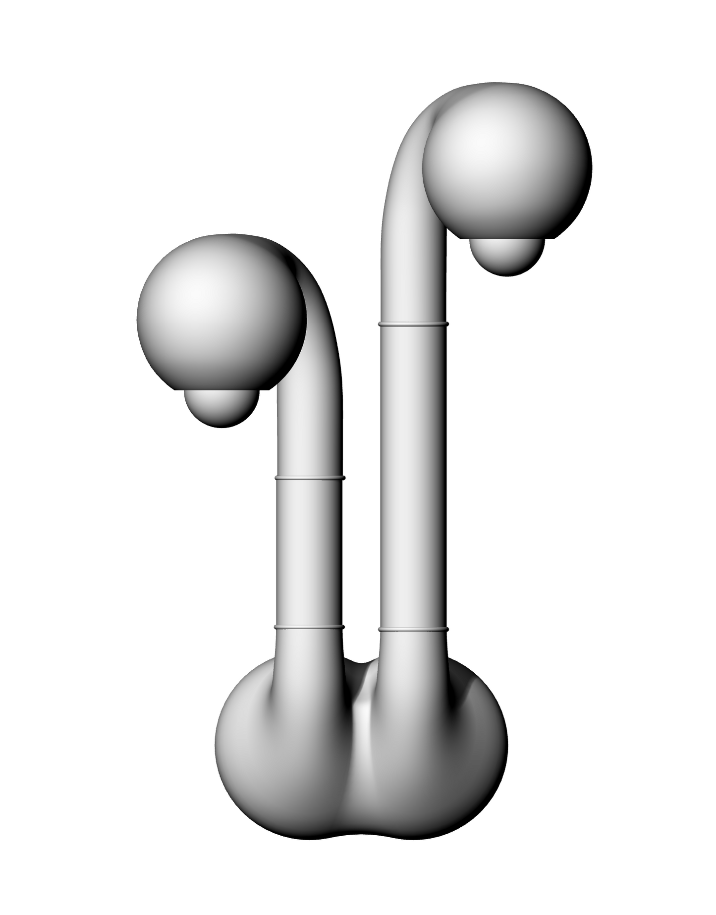 WALL SCONCE 2-GLOBE 24" x 17" UP