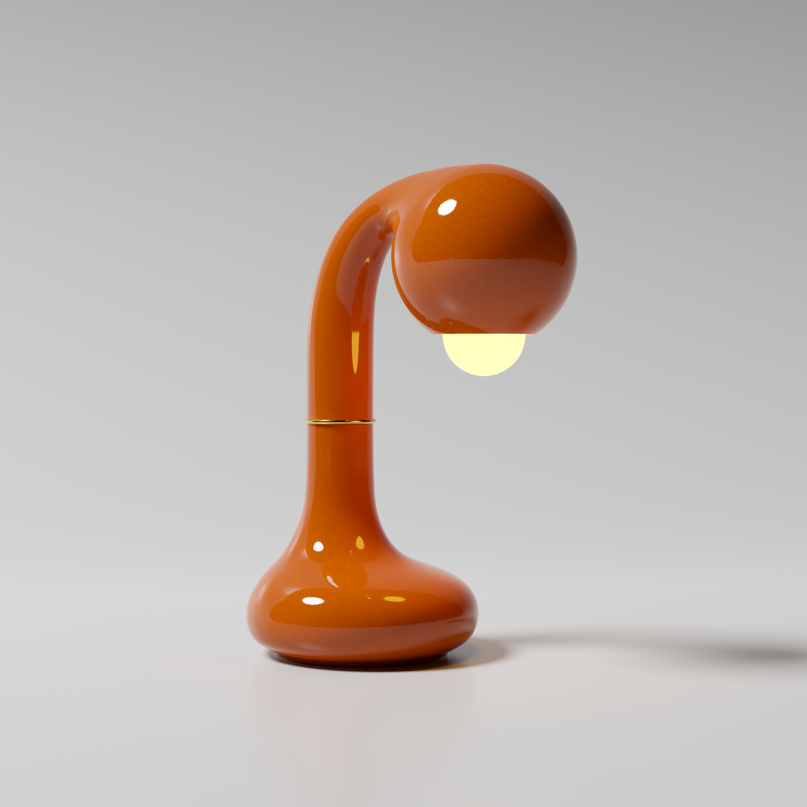 41 Gloss Burnt Orange 34cm TABLE LAMP