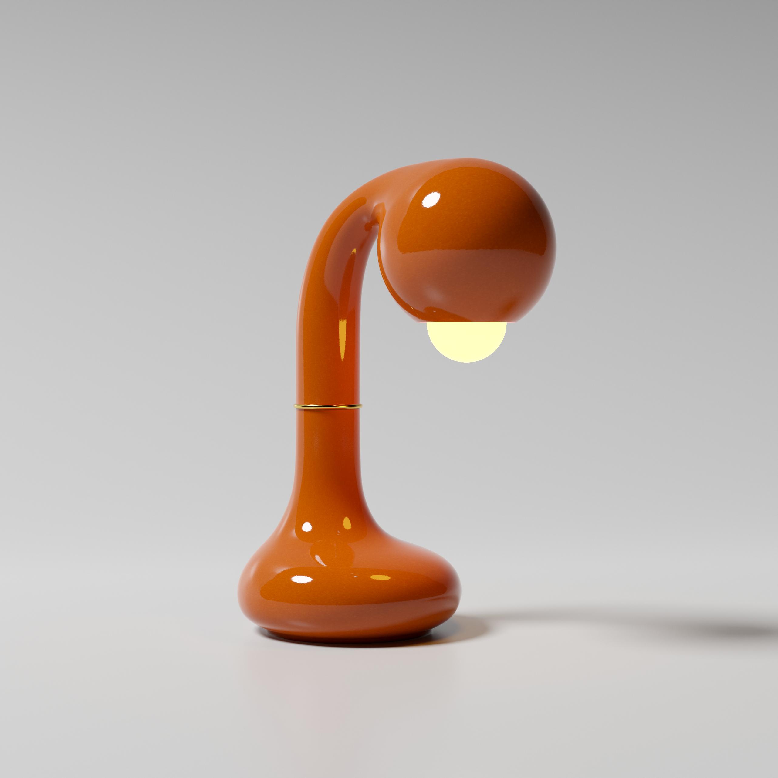 Gloss Burnt Orange 12” TABLE LAMP