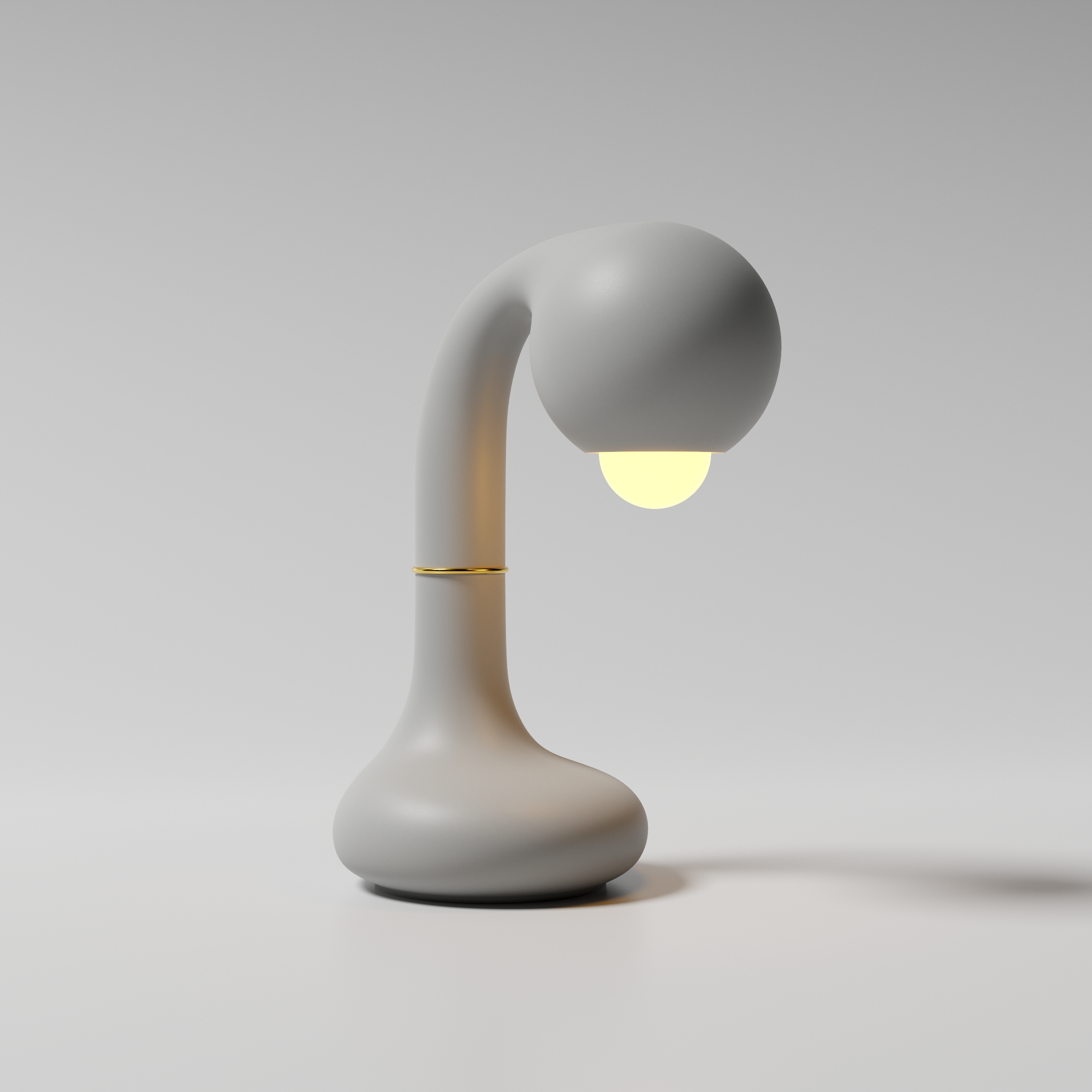 Matte Grey 12” TABLE LAMP