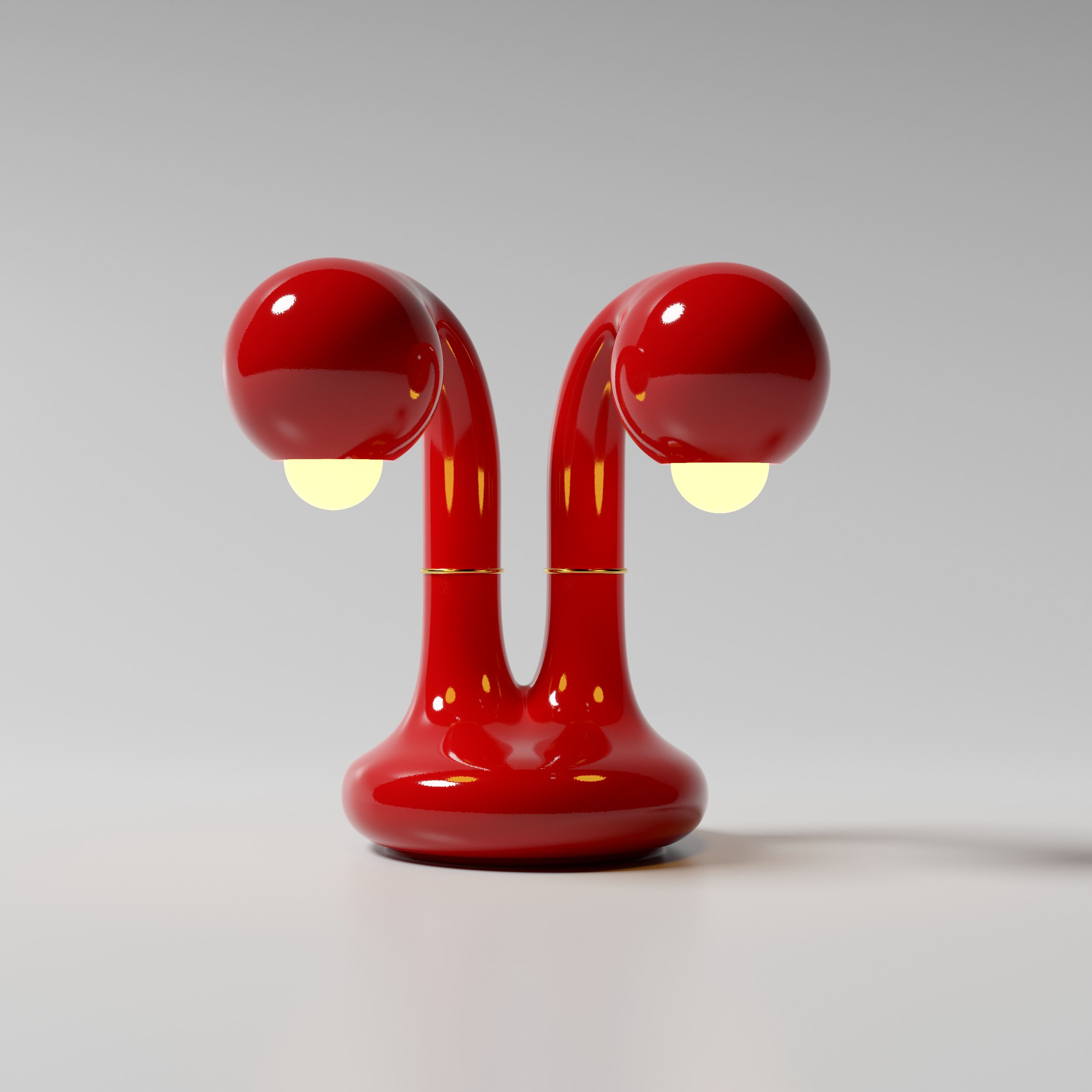 Cherry 12" 2-GLOBE TABLE LAMP