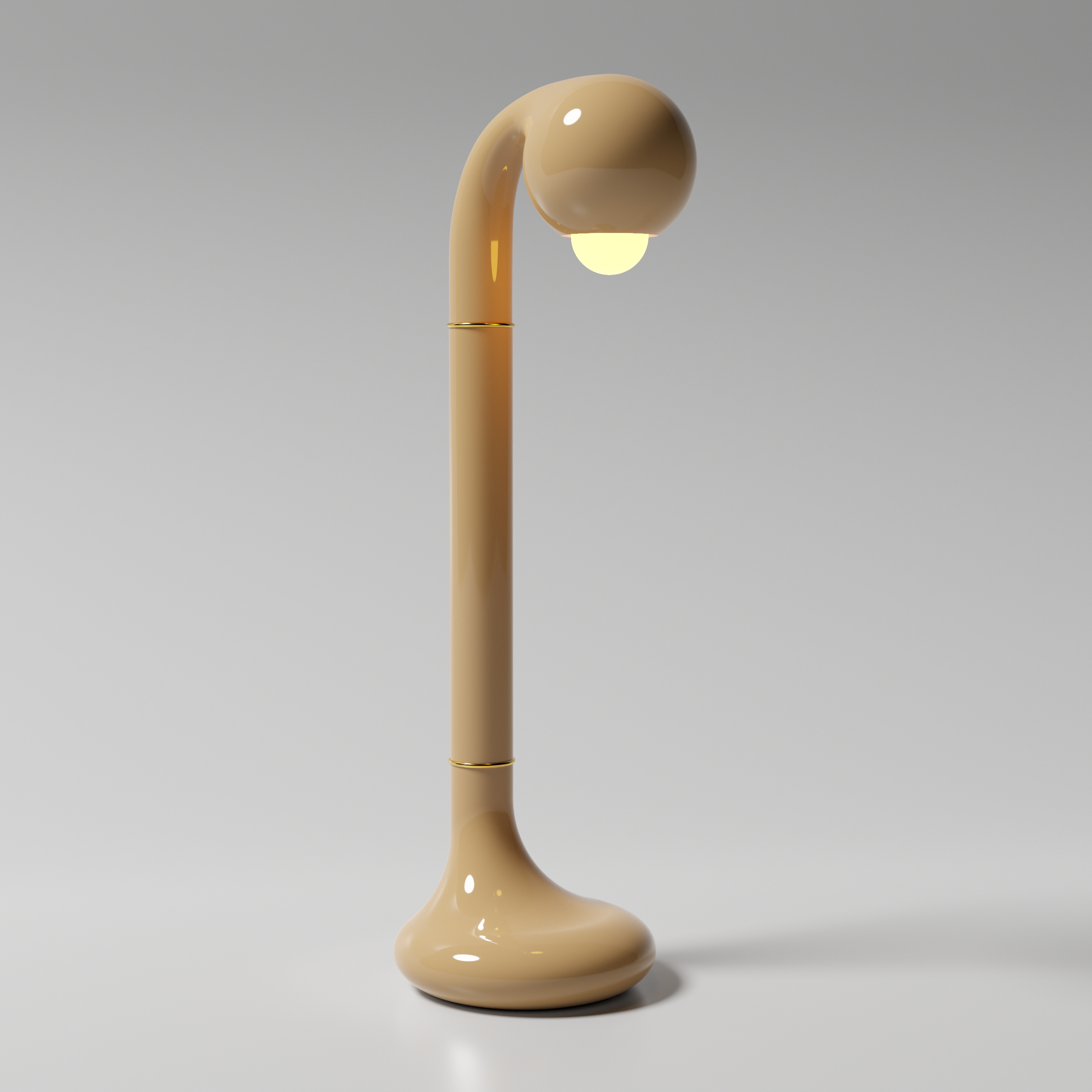 Gloss Beige 24" TABLE LAMP