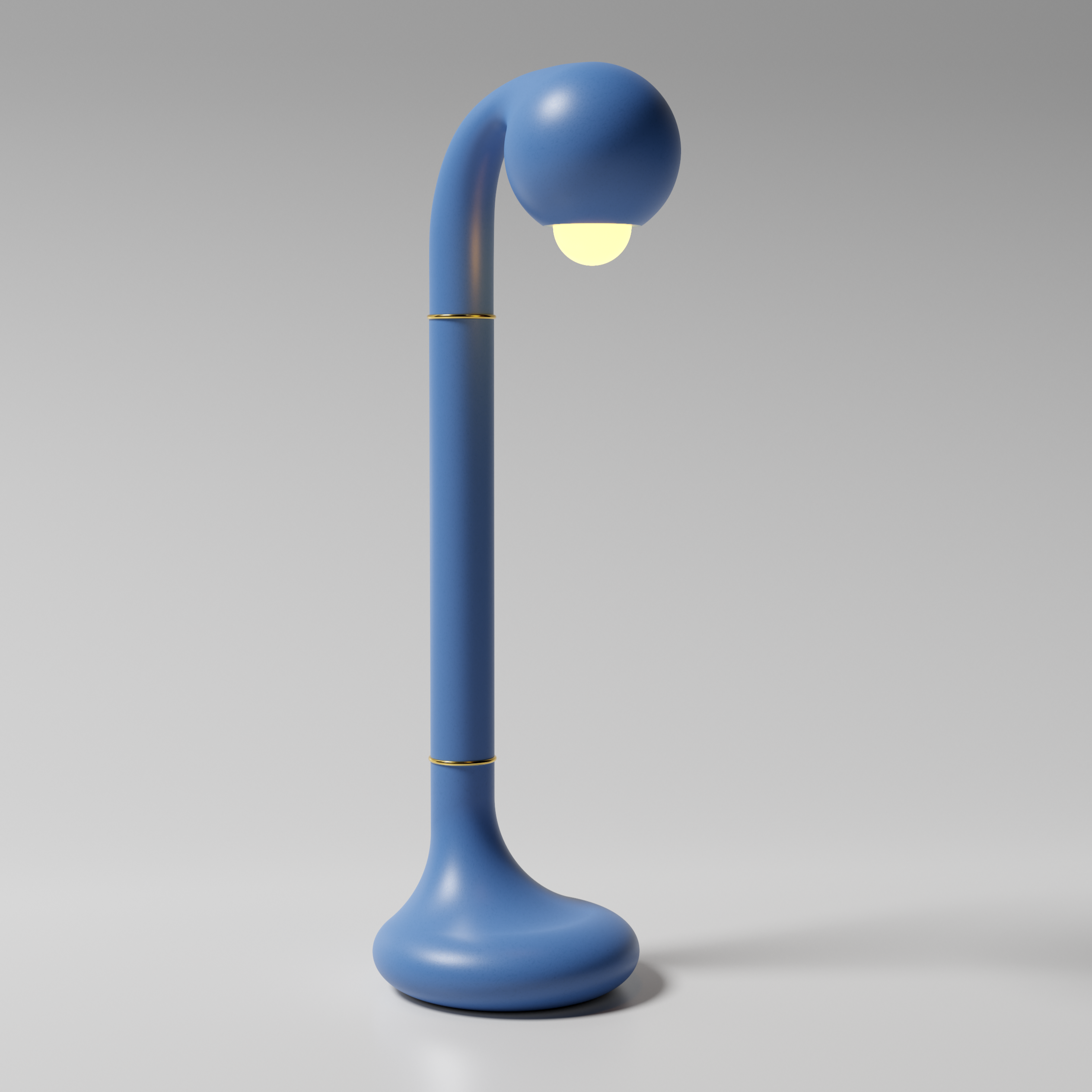 MATTE BLUE 24” TABLE LAMP