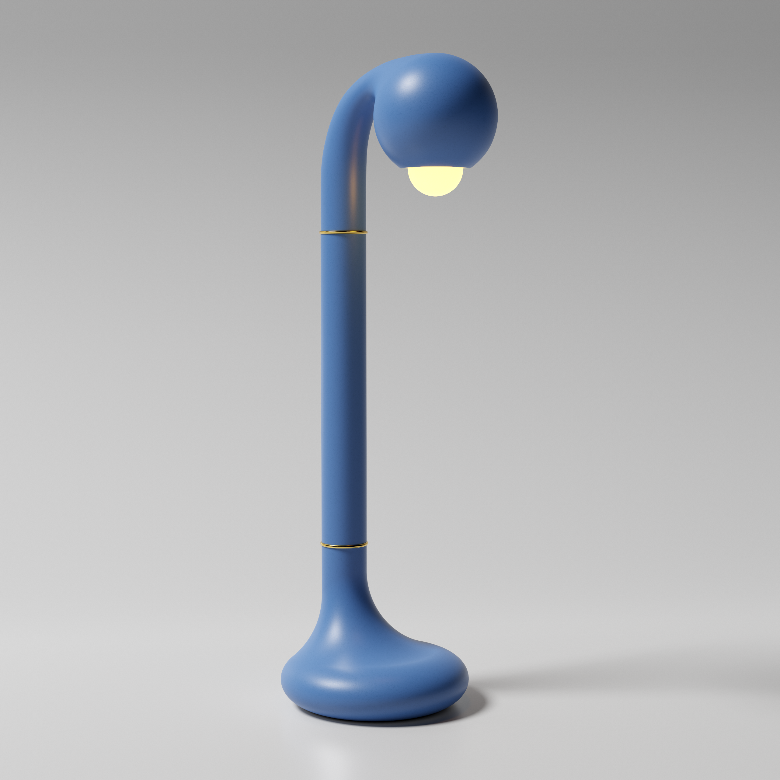 MATTE BLUE 24” TABLE LAMP