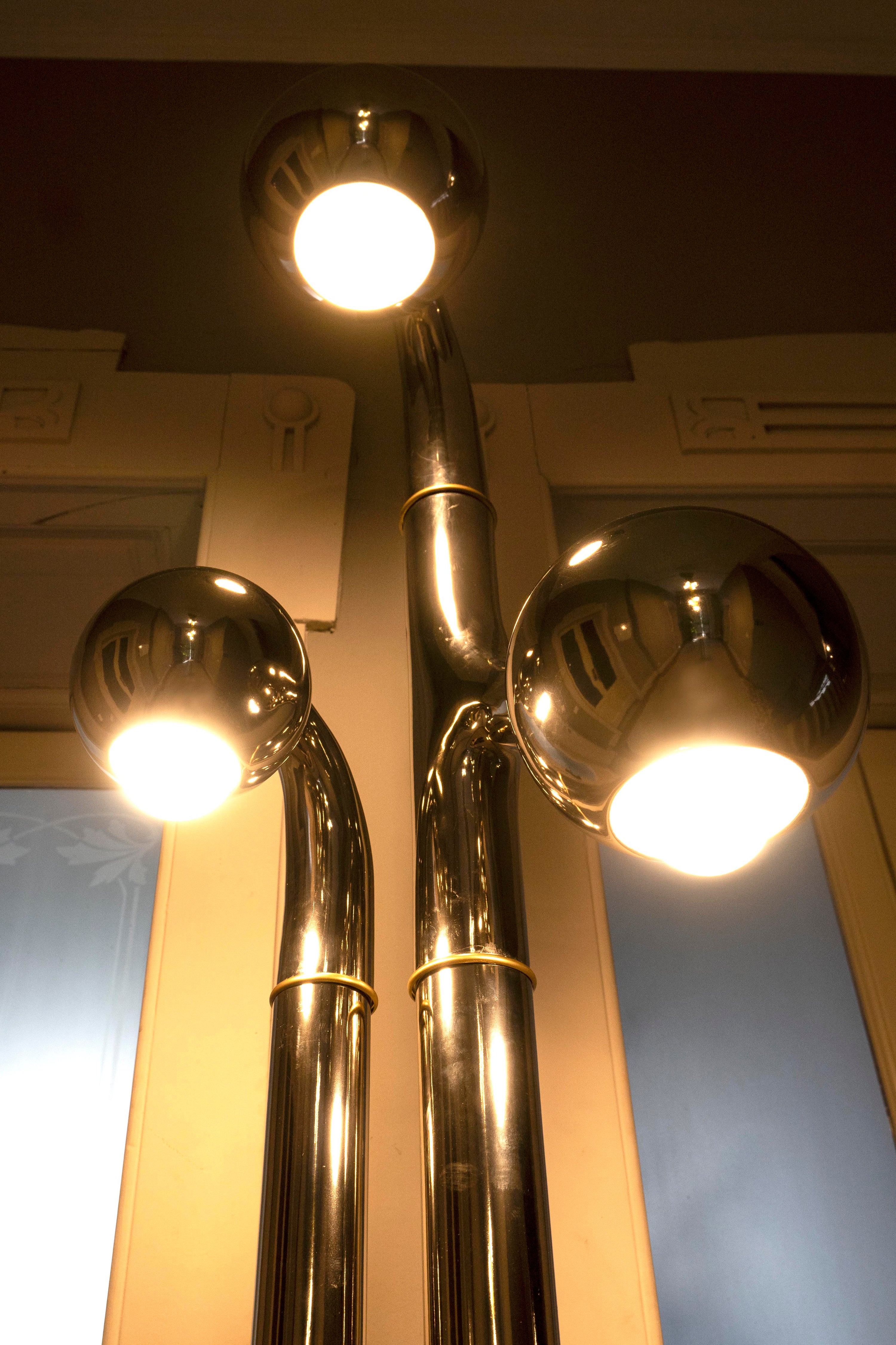 19 Palladium 213cm 3-GLOBE FLOOR LAMP