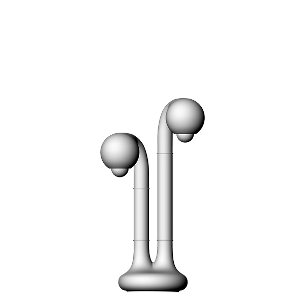 22” 2-GLOBE TABLE LAMP