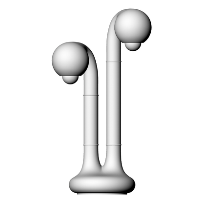9121 Gloss Yellow 22” 2-GLOBE TABLE LAMP