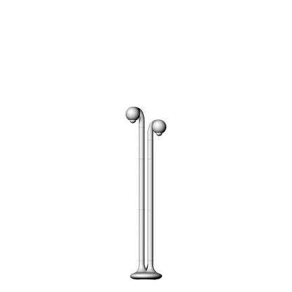54" 2-GLOBE FLOOR LAMP