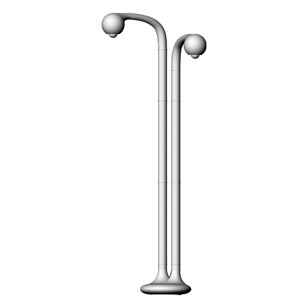 54”x 28" 2-GLOBE FLOOR LAMP