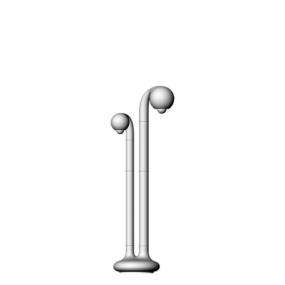 60” 2-GLOBE FLOOR LAMP