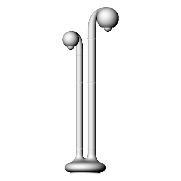 60” 2-GLOBE FLOOR LAMP
