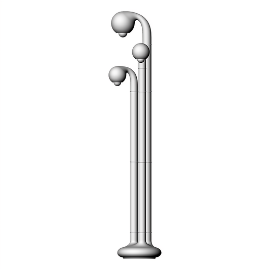 84" 3-GLOBE FLOOR LAMP