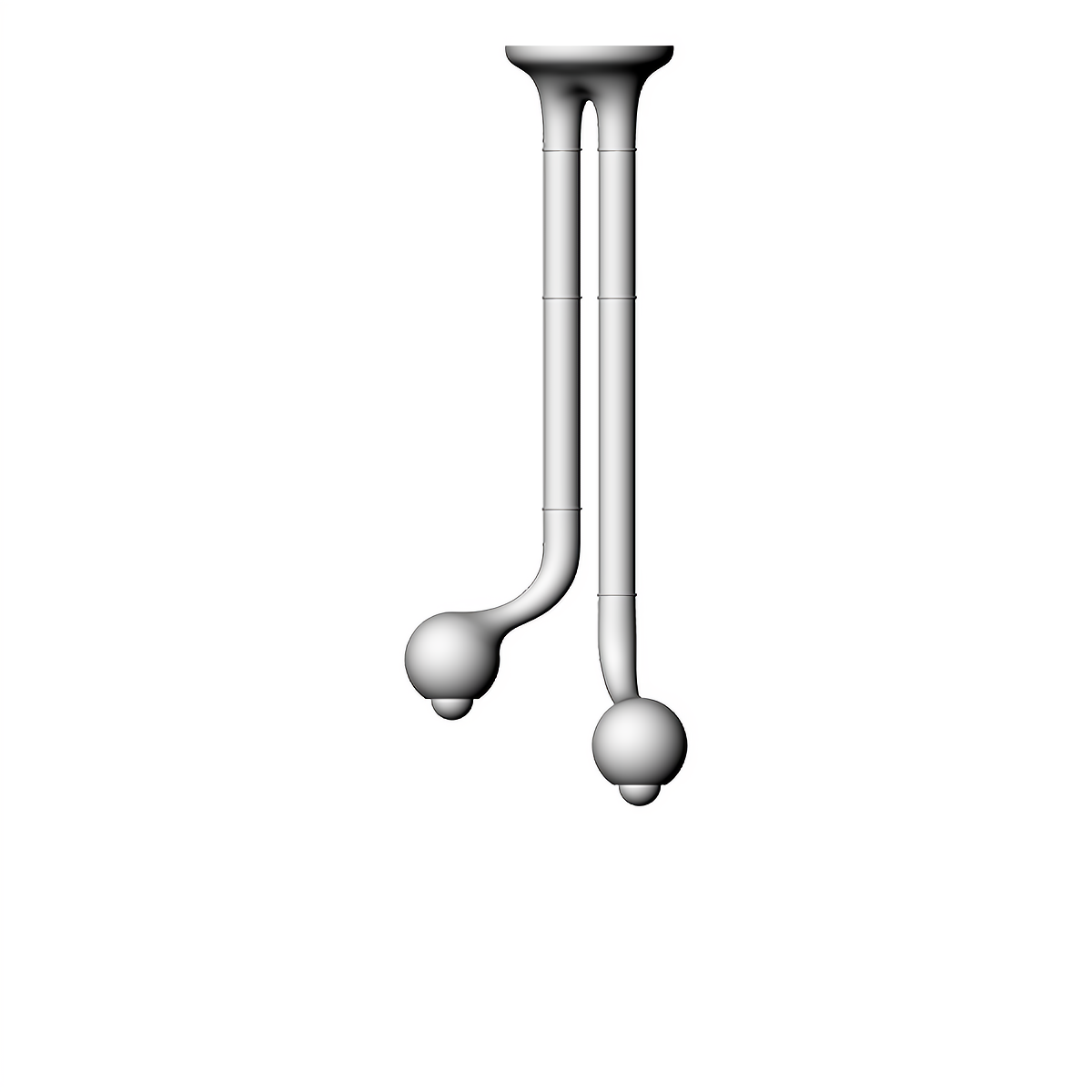 2-GLOBE CEILING LAMP B 36" x 18"