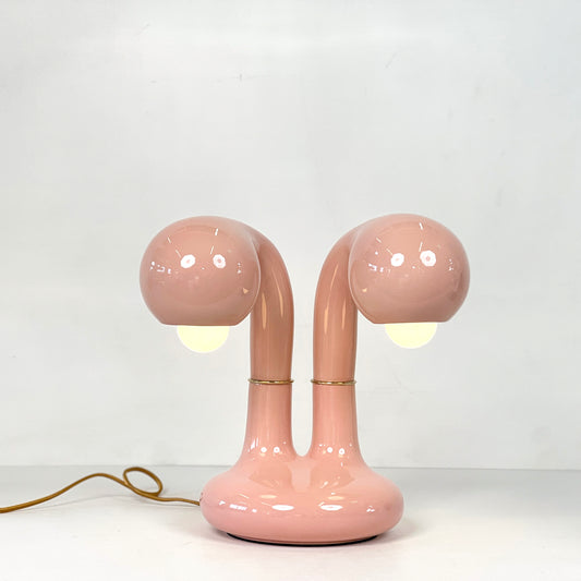 9271 Gloss Pink 12" 2-GLOBE TABLE LAMP