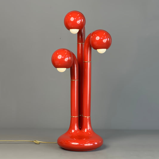 9299 Gloss Cherry 28” 3-GLOBE TABLE LAMP
