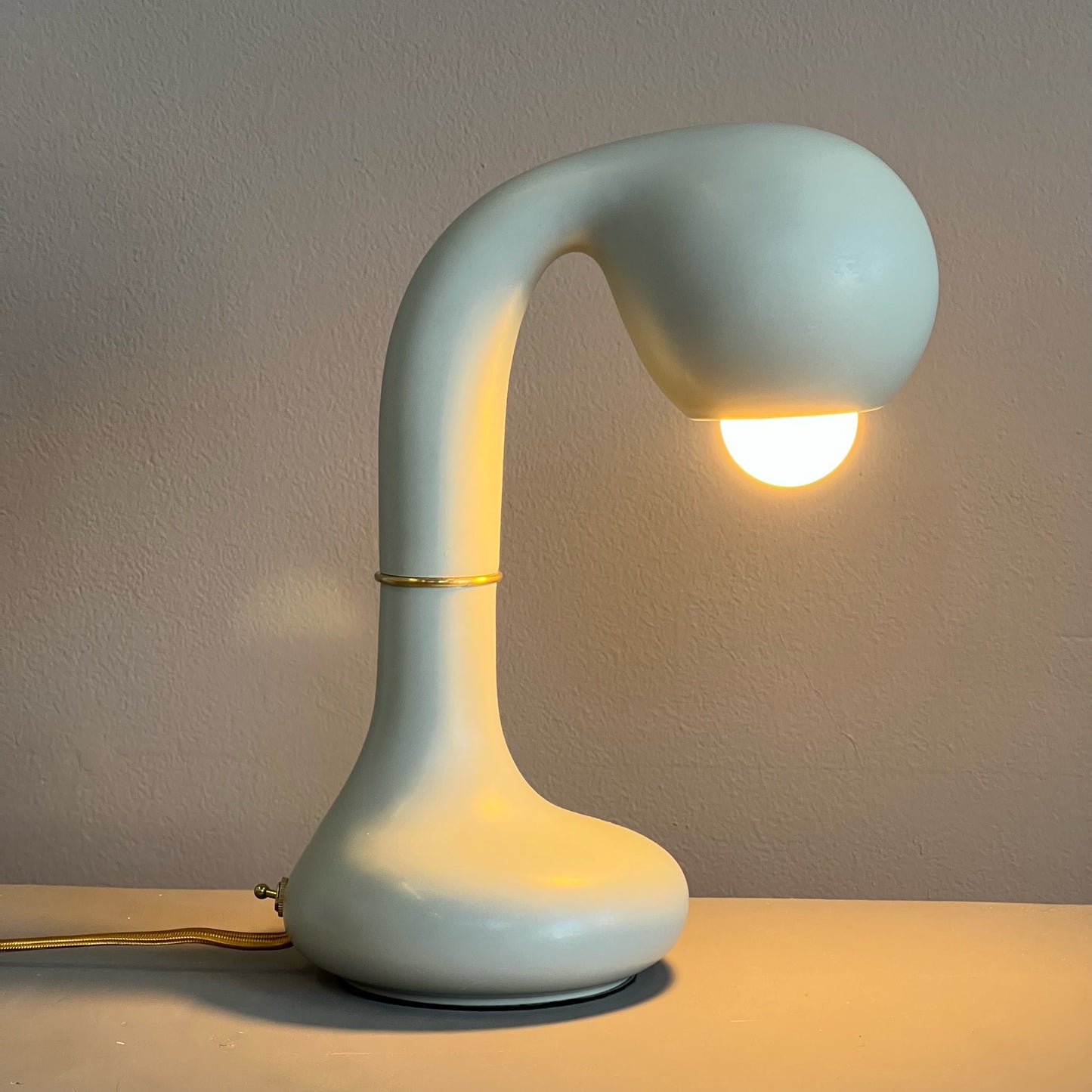 9097 Matte Grey 12” TABLE LAMP