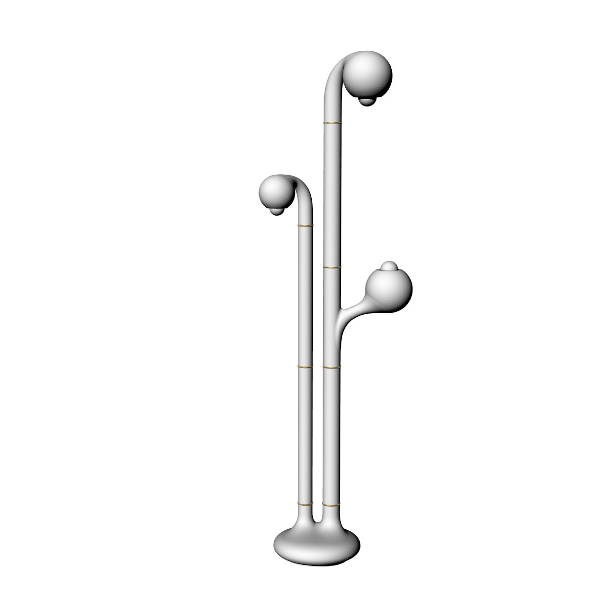 19 Palladium 213cm 3-GLOBE FLOOR LAMP