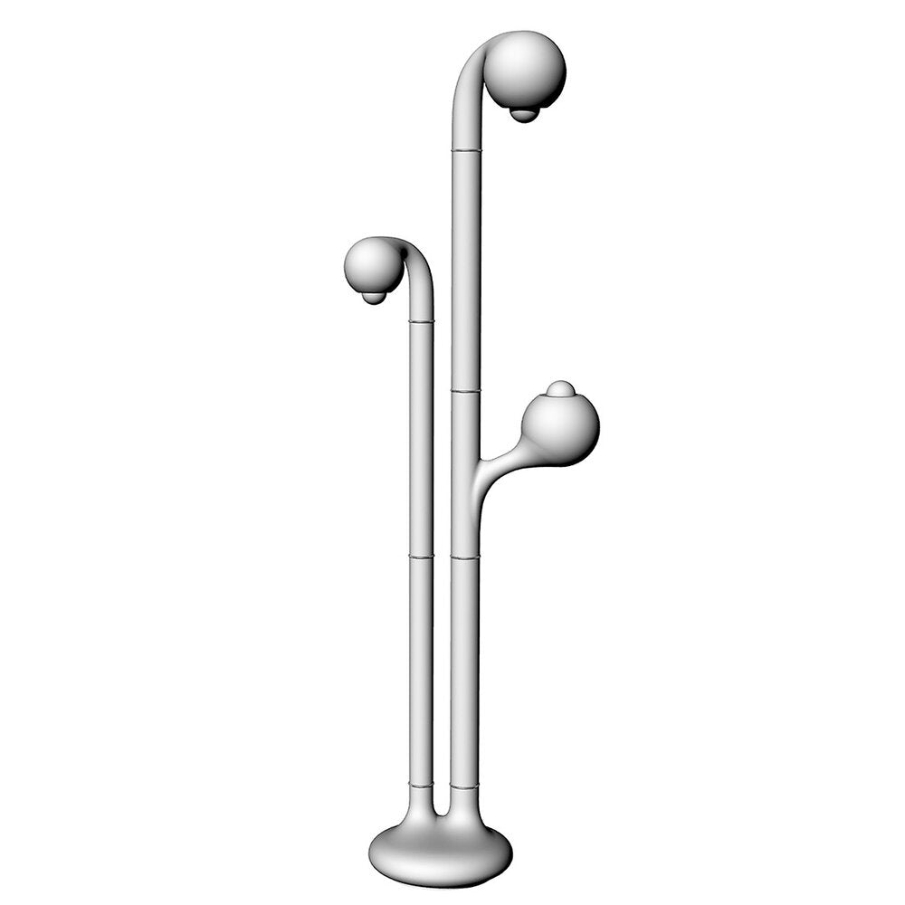 9261 Gloss White 86" 3-GLOBE FLOOR LAMP