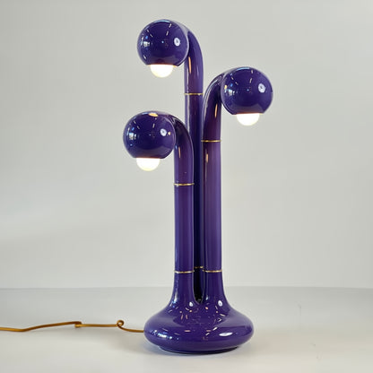 9207 Lavender 28” 3-GLOBE TABLE LAMP