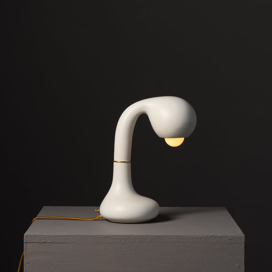 9004 Matte White 12” TABLE LAMP