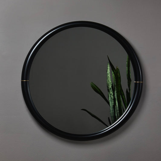 9243 Matte Black WALL MIRROR 24” ROUND