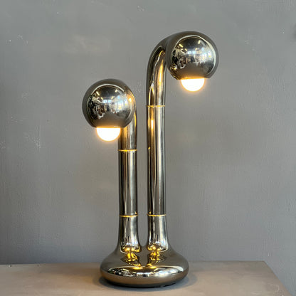 9250 Palladium 22” 2-GLOBE TABLE LAMP