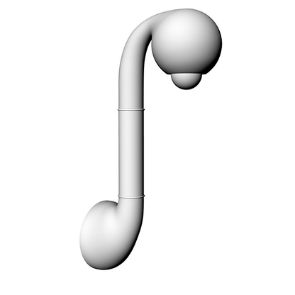 5019 Gloss White WALL SCONCE 1-GLOBE 18" HIGH