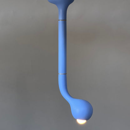 5640 Matte Blue SINGLE GLOBE CEILING LAMP B