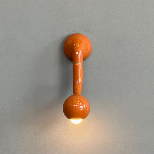 5272 Gloss Burnt Orange SINGLE GLOBE WALL SCONCE A