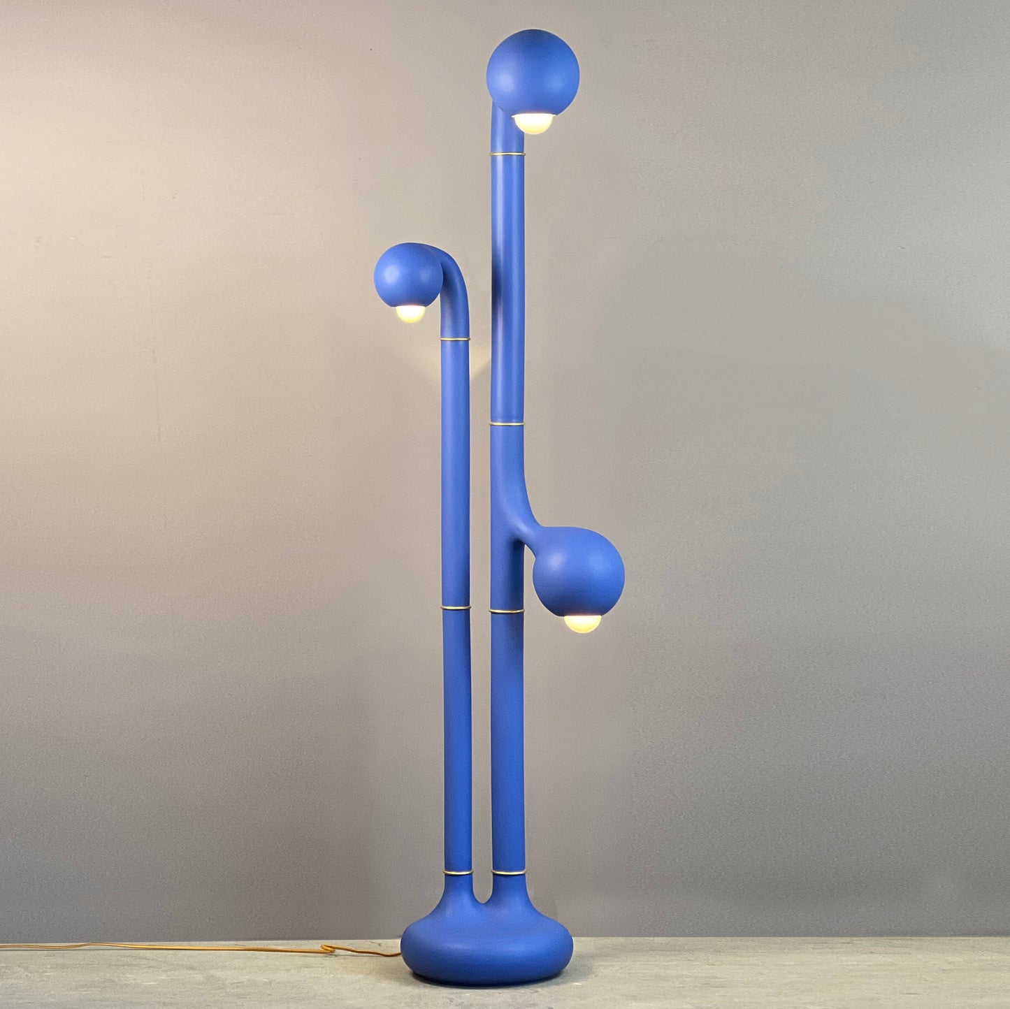 9258 Klein Blue 86" 3-GLOBE FLOOR LAMP